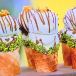 Prue Leith pistachio praline ice cream cones recipe on The Great British Bake Off