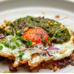 Simon Rimmer potato and celeriac with cheddar cheese and walnut pesto recipe on Sunday Brunch