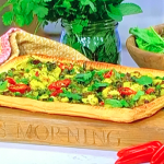 Nisha Katona spicy samosas tart with vegetables and green chutney recipe on This Morning