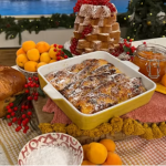 Michela Chiappa panettone bread and butter pudding recipe on This Morning