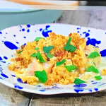 Simon Rimmer smoked haddock and butter bean crumble recipe on Sunday Brunch