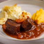 Michel Roux venison stew with chestnuts and apricots recipe on Sunday Brunch