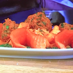 Ronnie Murray Carrot Top Pesto with Carrot Salad, No Waste Bhajis and Smoked Salmon recipe on James Martin’s Saturday Morning