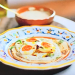 John Torode and Lisa Faulkner Turkish eggs recipe on John and Lisa’s Weekend Kitchen