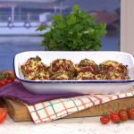 Phil Vickery £1 family feast with jacket potatoes, bacon, cheese and tomatoes recipe on This Morning