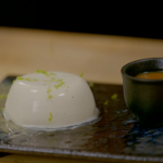 Simon and Dave’s green tea panna cotta with mead salted caramel sauce on The Hairy Bikers Go Local