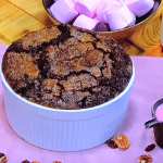Simon Rimmer Nan’s chocolate pudding with dark rum, marshmallows and pecan nuts recipe on Steph’s Packed Lunch