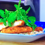 Lesley Waters Chorizo Crusted Chicken with Apple and Sage Cassoulet recipe on James Martin’s Saturday Morning