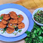 John Whaite Thai fish cakes with spicy relish recipe on Steph’s Packed Lunch