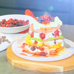 Sandro’s Rainbow Pancake Stack with Frozen Berries and Cream recipe on Lorraine