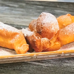 Georgina Hayden shiamishi orange blossom custard pies recipe on Sunday Brunch