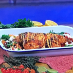 Paul Ainsworth peri peri chicken tray bake with basil coriander and feta recipe on This Morning