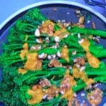 Yotam Ottolenghi and Noor Murad Tenderstem Broccoli With Soy peanuts and Peanut Gochujang Dressing recipe on James Martin’s Saturday Morning