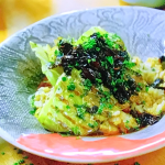 Thomasina Miers Hispi Cabbage with Celeriac Mash, Ancho Relish and Buttermilk dressing recipe on James Martin’s Saturday Morning