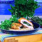 Yvonne Cobb cheesy breaded chicken with smoked ham and garlic recipe on This Morning