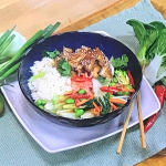 Simon Rimmer chicken teriyaki with rice recipe on Steph’s Packed Lunch