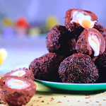 Jane Dunn Easter Bake chocolate brownie scotch eggs with a creme egg filling on This Morning