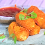 Simon Rimmer Gruyere croquettes with ham hock and chilli jam recipe on Sunday Brunch