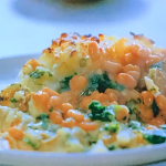 Jamie Oliver frozen fish pie with spinach, eggs and crispy mash recipe on Jamie’s £1 Wonders