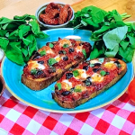 John Whaite sourdough pizza with mozzarella and vegetables recipe on Steph’s Packed Lunch