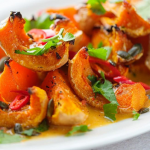Simon Rimmer roasted butternut squash with Thai curry sauce recipe on Sunday Brunch