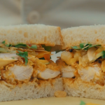 James Cochran Coronation fried chicken sandwich recipe on The One Show