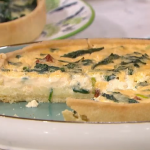 Clodagh Mckenna Coronation quiche with spinach, sun-blushed tomatoes and basil recipe on This Morning