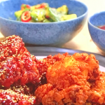 John Torode and Lisa Faulkner Korean-style fried chicken recipe on John and Lisa’s Weekend Kitchen
