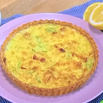 John Whaite cheese and bacon quiche with whipped cream recipe on Steph’s Packed Lunch