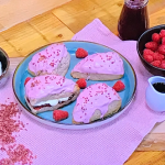 John Whaite raspberry glazed scones recipe on Steph’s Packed Lunch