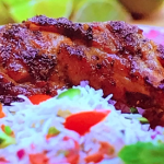 Zena Kamgaing Mojito Chicken with Rice, Pineapple Salsa and Salad recipe on Lorraine