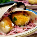 Freddy Forster Fish Finger and Caper Mayo Wrap recipe on Steph’s Packed Lunch