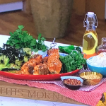 John Torode salmon kebabs with miso glaze, seaweed and a smashed cucumber salad recipe on This Morning