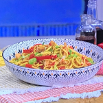 Marcus Bean red pepper, chicken and soy noodles stir fry recipe on This Morning