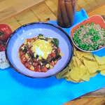 Simon Rimmer bean and hotdog chilli recipe on Steph’s Packed Lunch