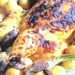 James Martin BBQ veal chops with muscatel wine, potato, mushrooms, onions, raisins and cream sauce recipe