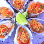 Jason Atherton oysters with Asian dressing on Jason Atherton’s Dubai Dishes