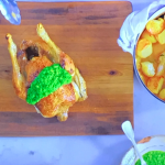 Jamie Oliver pot-roast chicken with roasted garlic, salsa and fondant potatoes recipe