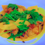 Ronnie Murray pumpkin salad with rocket leaves and lemon recipe on James Martin’s Saturday Morning