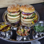 Asma Khan Chicken Kabab Burgers with Pineapple and Chilli Chutney and a Coriander and Mint Chutney recipe