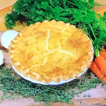 Simon Rimmer beef and onion pie with cream cheese recipe on Steph’s Packed Lunch