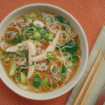 Mary Berry Thai chicken noodle soup with banana shallots, pak choi and button mushrooms recipe on Mary Makes It Easy