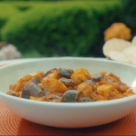 Mary Berry spicy aubergine bhuna with potatoes and mango chutney recipe on Mary Berry Makes it Easy