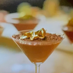 Marcus Wareing Christmas chocolate mousse with chocolate shavings and gold leaf recipe