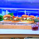 Lisa Snowdon Christmas turkey burger with Parma ham and cranberry sauce recipe on This Morning
