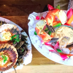 James Martin scallops and crabs with parsley, aquavit, hazelnuts, seaweed and yuzu mayo recipe