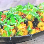Simon Rimmer sprouts salad with smoked almonds and manchego cheese recipe on Sunday Brunch