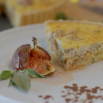 Simon King and Dave Myers pear, walnut and Stilton tart with roasted figs and honey on The Hairy Bikers: Coming Home for Christmas