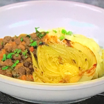 Amy Newsome Paprika Parched Peas With Fennel and Mash recipe on Sunday Brunch