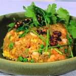 Big Has bacon and prawn fried rice recipe on Sunday Brunch